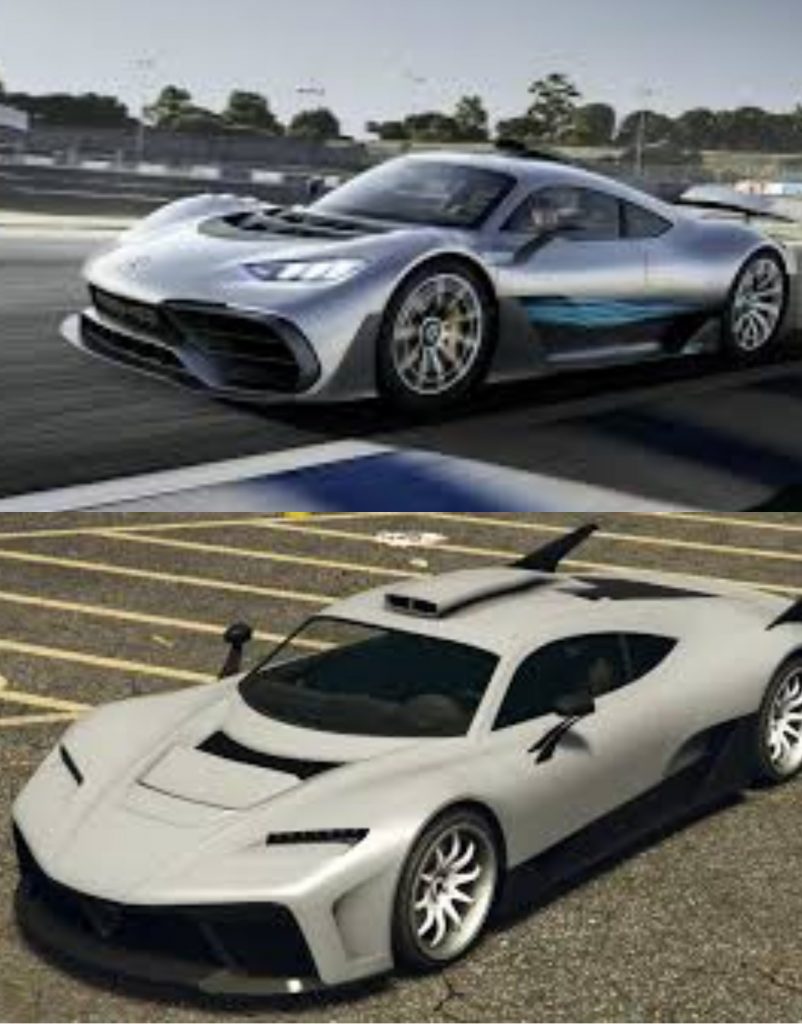 Arriba MErcedes Amg One y abajo EL MEJOR AUTO DE GTA el Krieger,